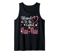 Blessed To Be Called Nae-Nae Flower Heart Cute Mother's Day Camiseta sin Mangas