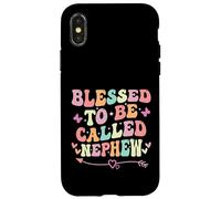 Blessed To Be Called Nephew Funny Nephew Día de la Madre Carcasa para iPhone X/XS