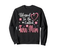 Blessed To Be Called Twin Mom Flower Heart Cute Mother's Day Sudadera
