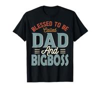 Blessed TO BE Llamado PAPÁ Y BIGBOSS Retro Día del Padre Camiseta