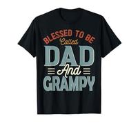 Blessed TO BE LLAMPY Y Grampy Retro Día del Padre Camiseta