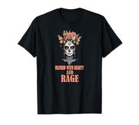 Blessed with Beauty and Rage Sassy Sugar Skull Menopausia mamá Camiseta