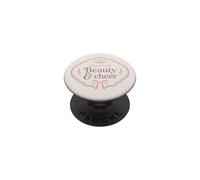 Blessed with Beauty Cheer Floral Bow Femenino Cita PopSockets PopGrip Adhesivo