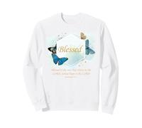 Blessed - Women's Christian Faith Butterfly Bible Verse Sudadera