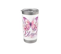BLESSED - Women's Christian Faith Jeremiah 17:7 Bible-Based Vaso térmico de acero inoxidable de doble pared