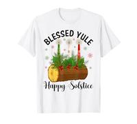 Blessed Yule Happy Solstice Merry Christmas PJS Mujeres Hombres Camiseta