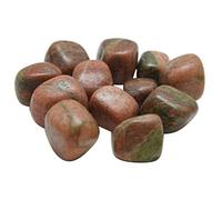 Blessfull Healing 1 libra de piedras naturales caídas de unakita a granel, cristales pulidos para cristales curativos, meditación