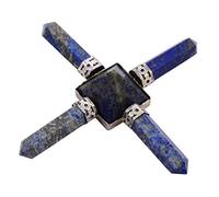 Blessfull Healing 4 puntos Lapis Lazuli Reiki Generador de energía Pyramid Stone Regalo espiritual