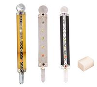 Blessfull Healing 7 Chakra Black Tourmaline, Yellow Critine, Crystal Quartz Wand Reiki Healing Crystal Wands Gemstone Balancing Feng Shui Regalo espiritual Con cubo de selenita