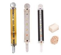 Blessfull Healing 7 Chakra Black Tourmaline, Yellow Critine, Crystal Quartz Wand Reiki Healing Crystal Wands Gemstone Balancing Feng Shui Regalo espiritual Con Rose Desert Selenite/Cube Selenite