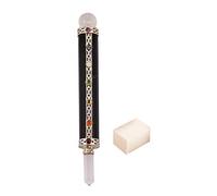 Blessfull Healing 7 Chakra Black Turmaline Wand Reiki Healing Crystal Wands Equilibrio de piedras preciosas Feng Shui Regalo espiritual Con cubo de selenita
