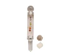 Blessfull Healing 7 Chakra Crystal Cuarzo Reiki Equilibrio Varitas de cristal Piedras preciosas Feng Shui Crystal Pencil Ball Varita con Rose Desert Selenite | Cubo de selenita