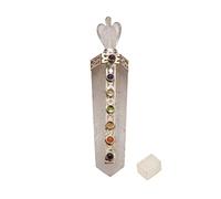 Blessfull Healing 7 Chakra Crystal Quartz Reiki Espiritual Gemstone Equilibrio Feng Shui Crystal Angel Wand con Selenite Cube