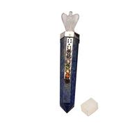 Blessfull Healing 7 Chakra Lapis Lazuli Reiki Piedra preciosa espiritual que equilibra Feng Shui Crystal Angel Varita con cubo de selenita