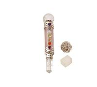 Blessfull Healing 7 Chakra Rose Quartz Reiki Equilibrio Varitas de cristal Piedras preciosas Feng Shui Crystal Pencil Ball Varita con Rose Desert Selenite | Cubo selenita