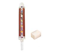 Blessfull Healing 7 Chakra Varita de jaspe rojo Reiki Healing Varitas de cristal Generador de energía Equilibrio de piedra Feng Shui Regalo espiritual Con cubo de selenita