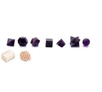 Blessfull Healing Amethyst Pocket Palm Reiki Stones Plantonic Solids Geometry Sagrado Set Tumbled/Merkaba Star Statue Gemstones Con Rose Desert Selenite/Selenite Cube