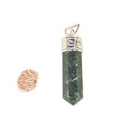Blessfull Healing bendecida Reiki Blessfull Healing espiritual Fe Gemstone Energía 6 caras Jade Green Stone Collar con colgante Rose Desert Selenite
