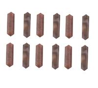 Blessfull Healing Gemstone Ágata gris Reiki Chakra Pulido 6 Varita de cuarzo facetada Meditación de equilibrio de energía Inicio Punta de cristal Varita Varita de doble terminación Juego de 12 piezas