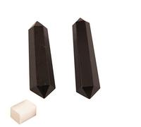 Blessfull Healing Gemstone Black Obsidian Crystal Points doble terminación Reiki Chakra Pulido 6 Varita de cuarzo facetada Equilibrio de energía Meditación Decoración del hogar Con cubo de selenita