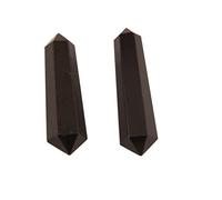 Blessfull Healing Gemstone Black Obsidian Crystal Points Varita Varita de doble terminación Reiki Chakra Pulido 6 Varita de cuarzo facetada Equilibrio de energía Meditación Decoración del hogar