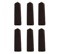 Blessfull Healing Gemstone Black Onyx Puntos de cristal único Reiki Chakra Pulido 6 Varita de cuarzo facetado Equilibrio de energía Meditación Decoración del hogar Juego de 6 piezas