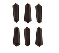Blessfull Healing Gemstone Black Tourmaline Crystal Points Varita doble terminación Reiki Chakra Pulido 6 Varita de cuarzo facetada Equilibrio de Meditación Decoración del hogar Conjunto de 6 piezas