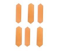 Blessfull Healing Gemstone Calcita amarilla Puntas de cristal doble terminación Reiki Chakra Pulido Varita cuarzo facetada 6 Equilibrio energético Meditación Decoración del hogar Conjunto de 6 piezas