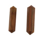 Blessfull Healing Gemstone Eye Eye Tiger Points Varita Varita de doble terminación Reiki Chakra Pulido 6 Varita de cuarzo facetada Equilibrio energético Meditación Decoración del hogar