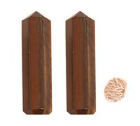 Blessfull Healing Gemstone Ojo de tigre Puntos de un solo cristal Reiki Chakra Pulido 6 Varita de cuarzo facetado Equilibrio de energía Meditación Decoración del hogar con Rose Desert