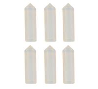 Blessfull Healing Gemstone Opalite Puntos de cristal único Reiki Chakra Pulido 6 Varita de cuarzo facetado Equilibrio de energía Meditación Decoración del hogar Juego de 6 piezas