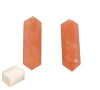 Blessfull Healing Gemstone Red Aventurine Crystal Wand Points doble terminación Reiki Chakra Pulido 6 Varita cuarzo facetada Equilibrio energético Meditación Decoración del hogar Con cubo de selenita