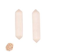 Blessfull Healing Gemstone Selenite Crystal Points Varita de doble terminación Reiki Chakra Pulido 6 Varita de cuarzo facetada Equilibrio energético Meditación Decoración del hogar Con rosa desierto