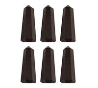 Blessfull Healing Gemstone Turmalina negra Puntos de cristal único Reiki Chakra Pulido 6 Varita de cuarzo facetado Equilibrio de energía Meditación Decoración del hogar Juego de 6 piezas