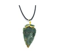 Blessfull Healing Green Aventurine Arrowhead Collar Colgante Desgin # 3