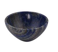 Blessfull Healing Hecho a mano Tallado Lapislázuli Piedra Feng Shui Bowl Generador de energía espiritual Reiki Regalo Curación Cristal cargado I 2 pulgadas Aprox.
