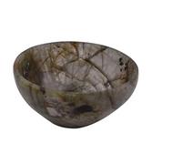 Blessfull Healing Hecho a mano Tallado Piedra de labradorita Feng Shui Bowl Generador de energía espiritual Reiki Gift Healing Crystal Charged I 3 pulgadas Aprox.
