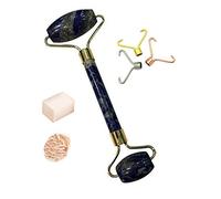 Blessfull Healing Lapis Lazuli Gua Sha SPA Jade Masaje Rodillo Masajeador Ojo Cara Cuello Relajación Facial Herramienta para Adelgazar Con Rose Desert Selenite/Cube Selenite