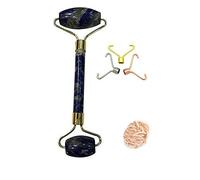 Blessfull Healing Lapis Lazuli Gua Sha SPA Jade Masaje Rodillo Masajeador Ojo Cara Cuello Relajación Facial Herramienta para Adelgazar Con Rose Desert Selenite