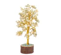 Blessfull Healing Meditación Reiki Sanación Espiritual Meditación Decoración de Mesa Alambre Dorado Luz Verde Aventurina Árbol Feng Shui Regalo Vastu Decoración de Mesa Árbol