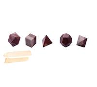 Blessfull Healing Narmadeshwar Pocket Palm Reiki Stones Plantonic Solids Geometry Sagrado Set TumbledPiedras preciosas con regla de selenita Varita pequeña Varita