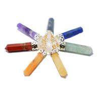 Blessfull Healing Pirámide cónica de cristal de 7 lados USUI Generador de energía Reiki Pirámide Piedra Regalo espiritual