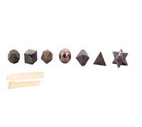 Blessfull Healing Pyrite Pocket Palm Reiki Stones Plantonic Solids Geometry Sagrado Set Tumbled/Merkaba Star Statue Gemstones With Selenite Ruler Small Wand Stick