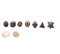 Blessfull Healing Pyrite Pocket Palm Reiki Stones Plantonic Solids Geometry Sagrado Set Tumbled/Merkaba Star Statue Gemstones Con Rose Desert Selenite/Selenite Cube