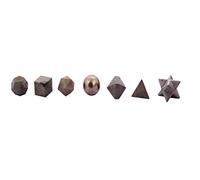 Blessfull Healing Pyrite Pocket Palm Reiki Stones Plantonic Solids Geometry Sagrado Set Tumbled/Merkaba Star Statue Piedras preciosas para equilibrar/Meditar/Espiritual