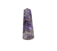 Blessfull Healing Reiki Amethyst Healing Crystal Wand Single Point Gemstone Energy Generator Spiritual Stone Balancing Table Decor (1.5 "a 2")