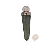 Blessfull Healing Reiki Espiritual Gemstone Equilibrio Feng Shui Green Aventurine One Point Crystal Ball Wand con cubo de selenita