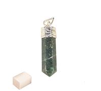 Blessfull Healing Reiki Fe espiritual Energía sanadora 6 caras Jade Green Stone Collar Colgante Selenita Cristal de carga