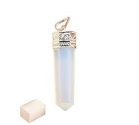 Blessfull Healing Reiki Fe espiritual Energía sanadora 6 caras Opalite Stone Collar Colgante Selenita Charging Crystal