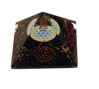 Blessfull Healing Reiki Healing Stone Fen Shui Gift Black Tourmaline con Clear Crystal Pencil y Flower Of Life Paper Logo Pyramid Chakra Energy